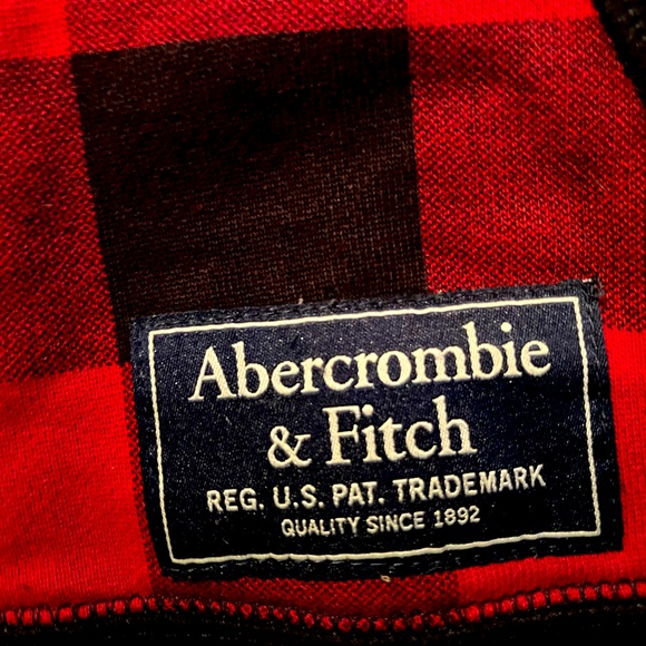 Abercrombie & Fitch Buffalo Plaid Sherpa Hoodie Jacket - Picture 3 of 5